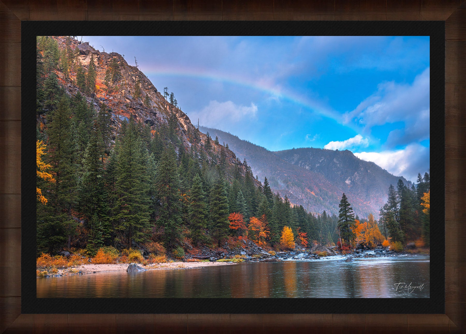 The Canyon’s Prism fine art print in ROMA Moulding wood frame with black liner.