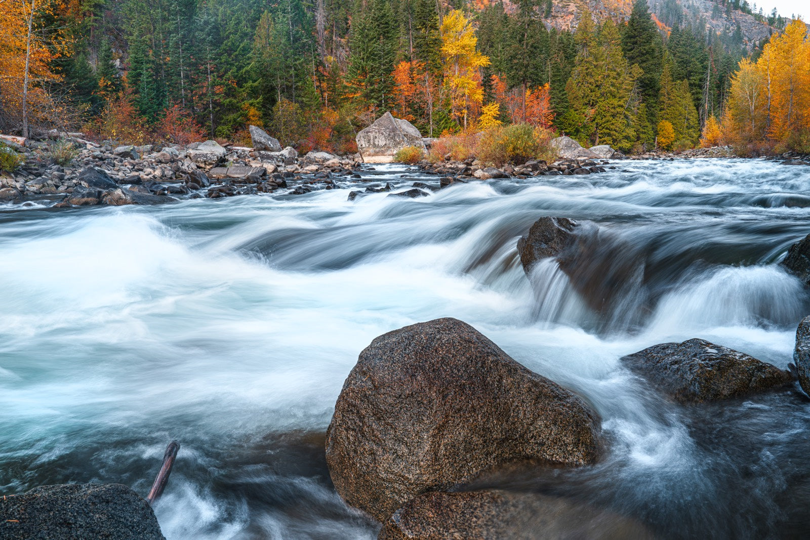 Whispers of the Rapids Leavenworth river rapids fine art photography print by Tim Maxwell